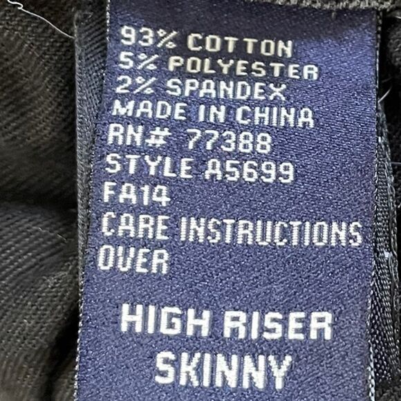 MADEWEL HIGH RISER SKINNY BLACK JEANS SIZE 26 - Picture 8 of 11